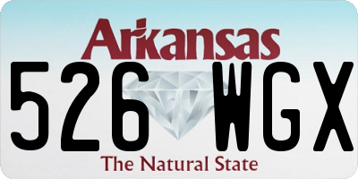 AR license plate 526WGX