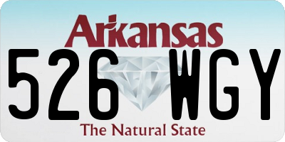 AR license plate 526WGY