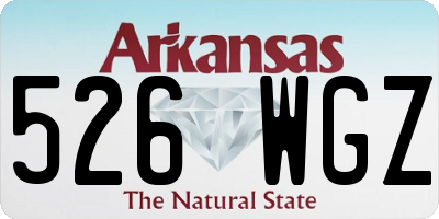 AR license plate 526WGZ