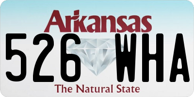 AR license plate 526WHA
