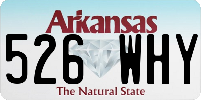 AR license plate 526WHY