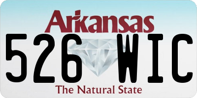 AR license plate 526WIC