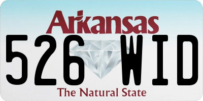 AR license plate 526WID