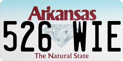 AR license plate 526WIE
