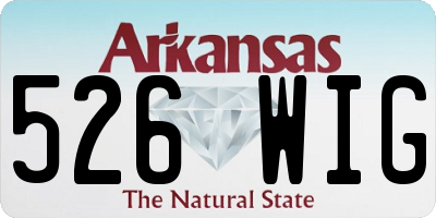 AR license plate 526WIG