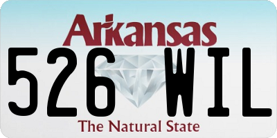 AR license plate 526WIL