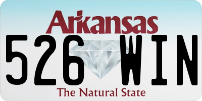 AR license plate 526WIN