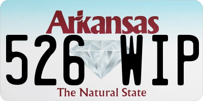 AR license plate 526WIP