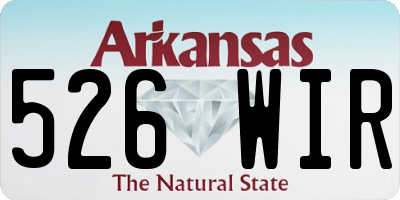 AR license plate 526WIR