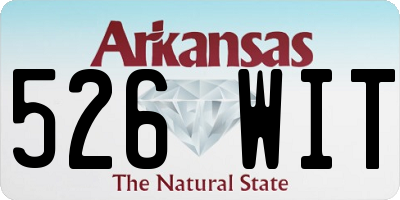 AR license plate 526WIT