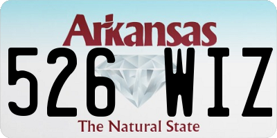 AR license plate 526WIZ
