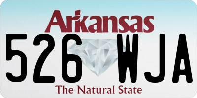 AR license plate 526WJA
