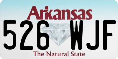 AR license plate 526WJF
