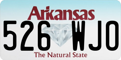 AR license plate 526WJO