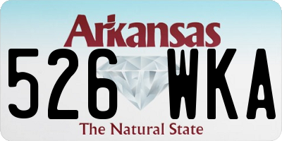AR license plate 526WKA
