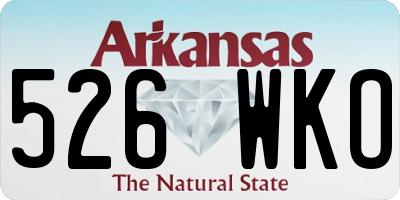 AR license plate 526WKO