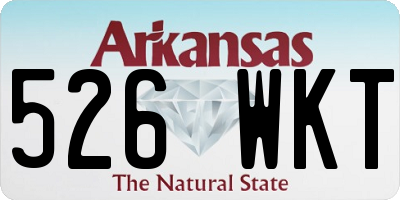 AR license plate 526WKT