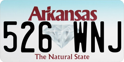 AR license plate 526WNJ