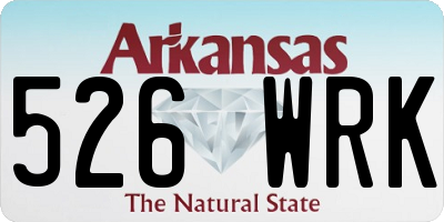 AR license plate 526WRK