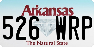 AR license plate 526WRP