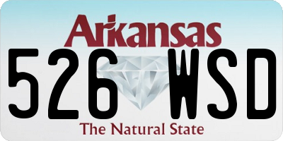 AR license plate 526WSD