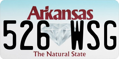 AR license plate 526WSG
