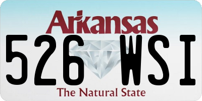 AR license plate 526WSI