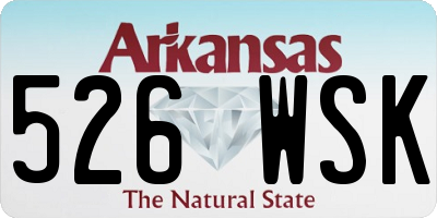 AR license plate 526WSK