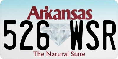 AR license plate 526WSR