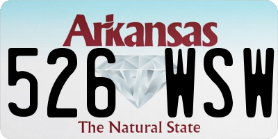 AR license plate 526WSW