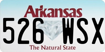 AR license plate 526WSX