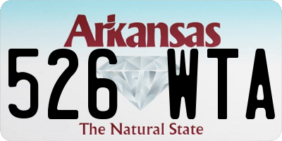 AR license plate 526WTA