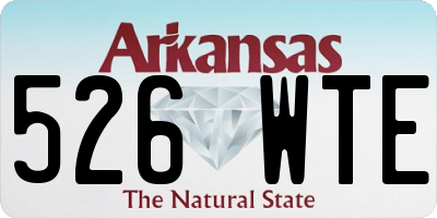 AR license plate 526WTE
