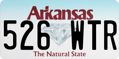 AR license plate 526WTR