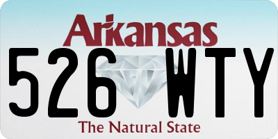 AR license plate 526WTY