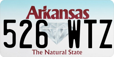 AR license plate 526WTZ