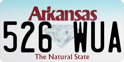 AR license plate 526WUA