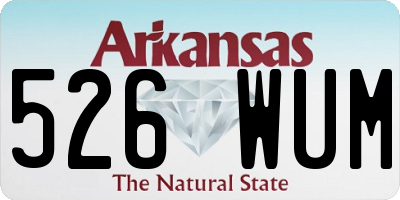 AR license plate 526WUM