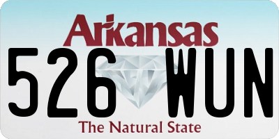 AR license plate 526WUN