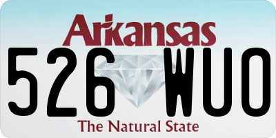 AR license plate 526WUO