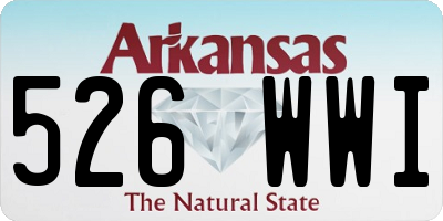 AR license plate 526WWI