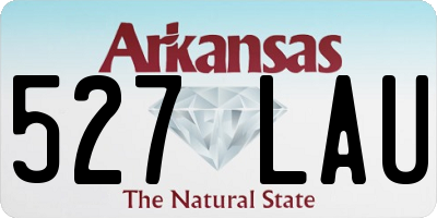 AR license plate 527LAU