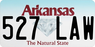 AR license plate 527LAW