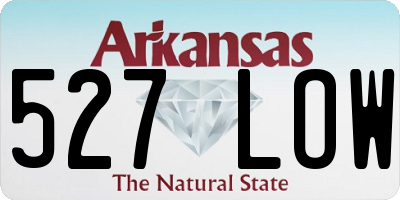 AR license plate 527LOW