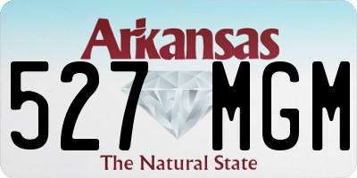 AR license plate 527MGM