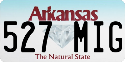 AR license plate 527MIG