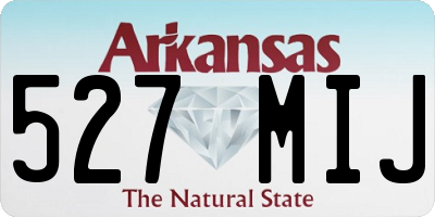 AR license plate 527MIJ