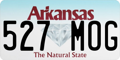 AR license plate 527MOG
