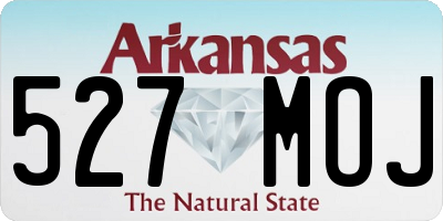 AR license plate 527MOJ