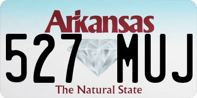 AR license plate 527MUJ